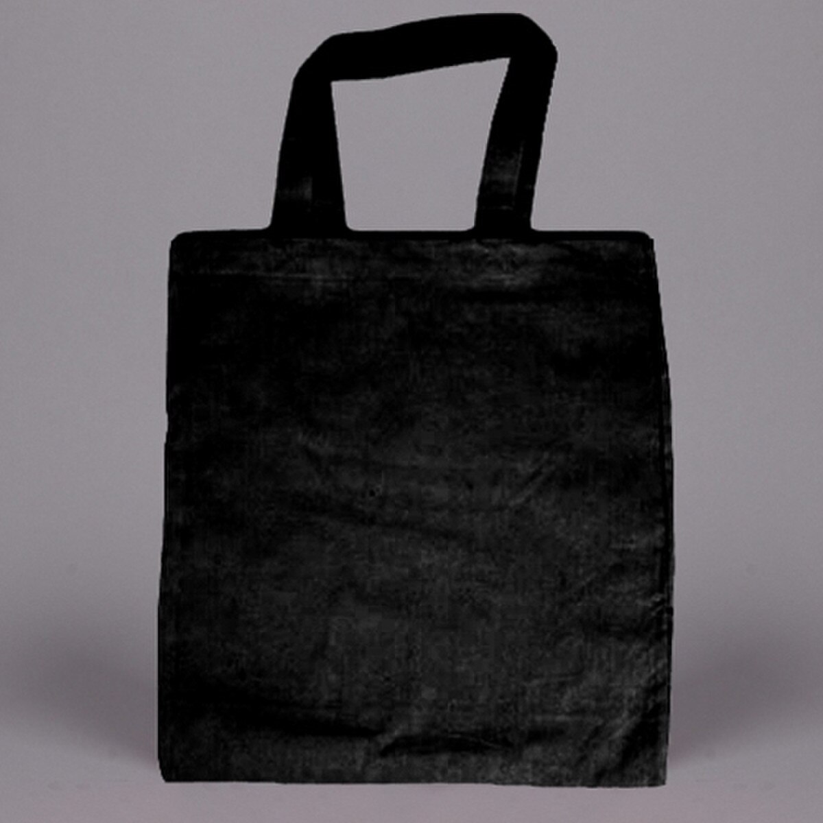 Non-Printed Black Cotton Totes. 16